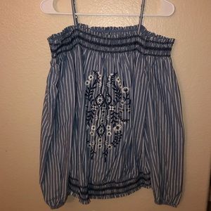 Off the shoulder ruffled top